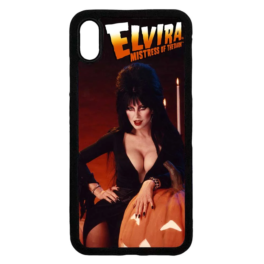 Elvira Pumpkin Iphone Black Rubber Case - Image 3
