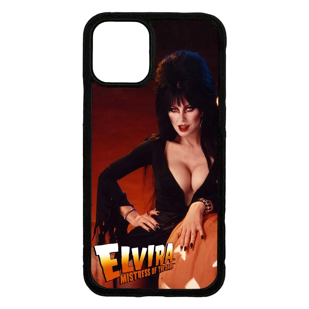 Elvira Pumpkin Iphone Black Rubber Case - Image 5
