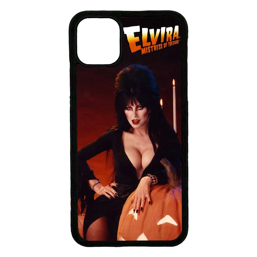 Elvira Pumpkin Iphone Black Rubber Case - Image 6