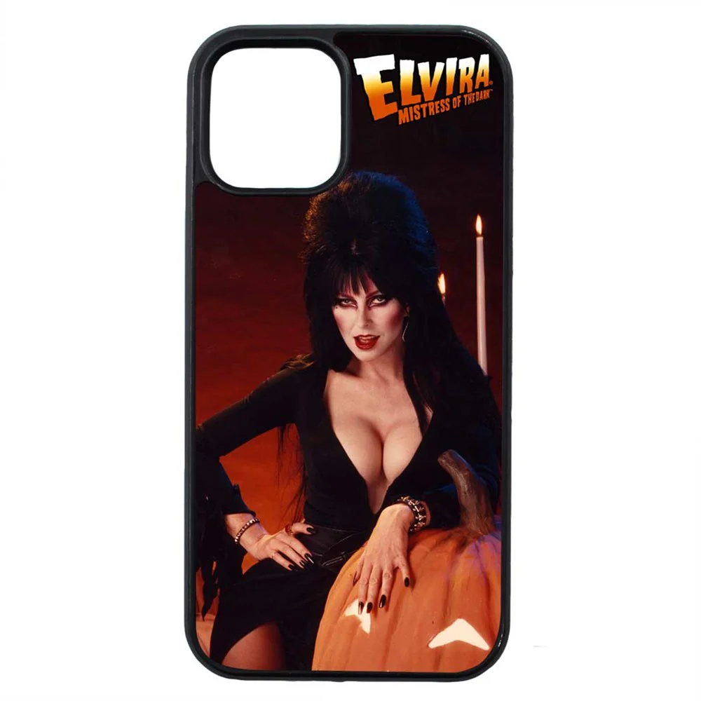 Elvira Pumpkin Iphone Black Rubber Case - Image 7